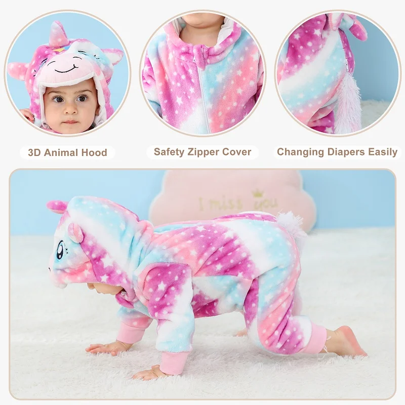 MICHLEY Weihnachten Elch Baby Strampler Winter Mit Kapuze Flanell Kleinkind Kleinkind Kleidung Insgesamt Bodys Overall Kostüm Für Kinder – Detail 36
