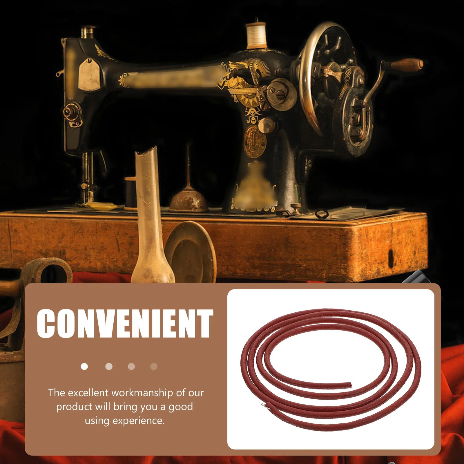 

Sewing Machine Belt Foot Operated Thick Durable Replacement Strap Suitable for Vintage Household Treadle Machines