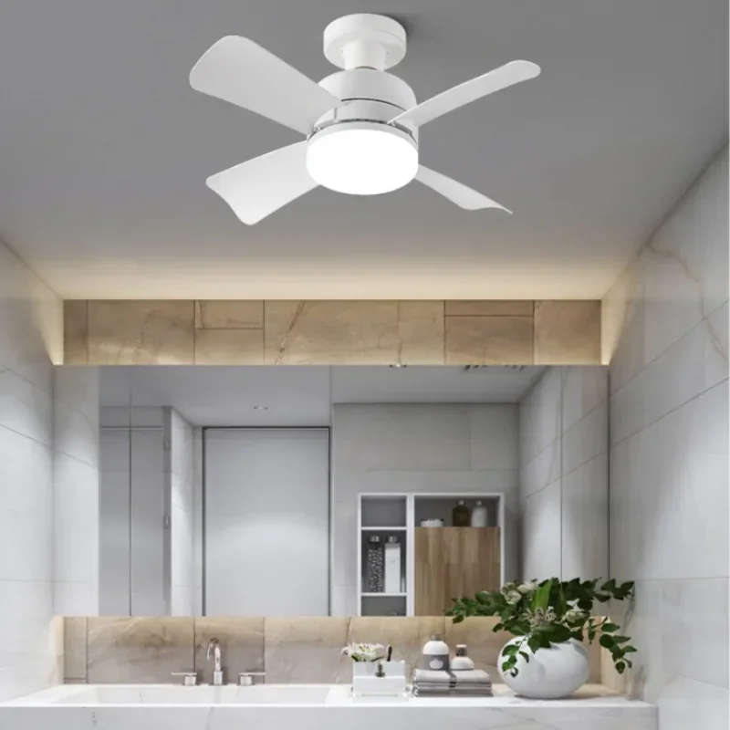 Mini Ventilateur de Plafond LED Sans Fil avec Télécommande, Lumière à Intensité Réglable pour Chambre à Coucher et Salon