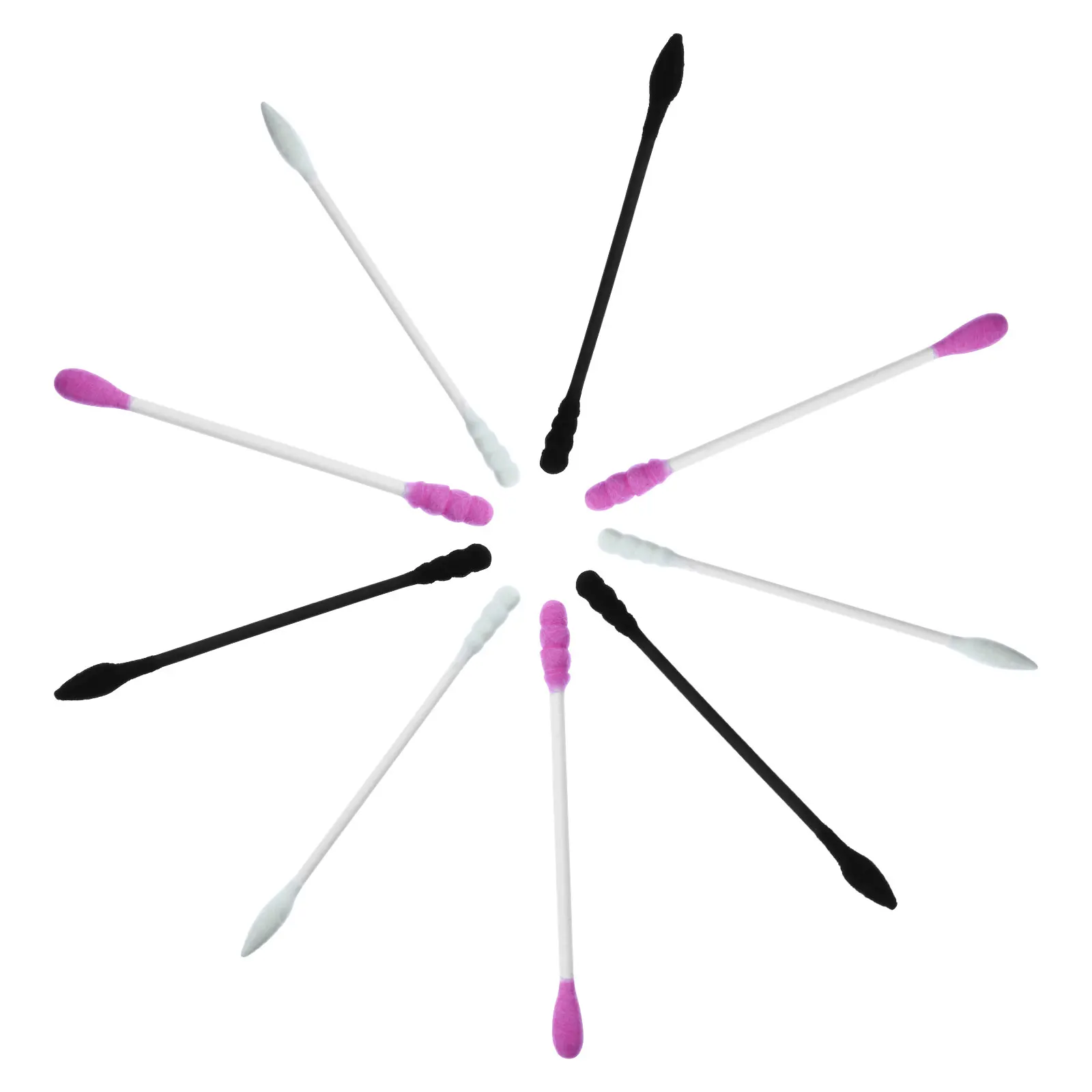 3 قطعة 3 عبوات من مسحات عصا القطن برأسين، مسحات تنظيف حلزونية فائقة الامتصاص، أداة توزيع الأذن بمقبض طويل