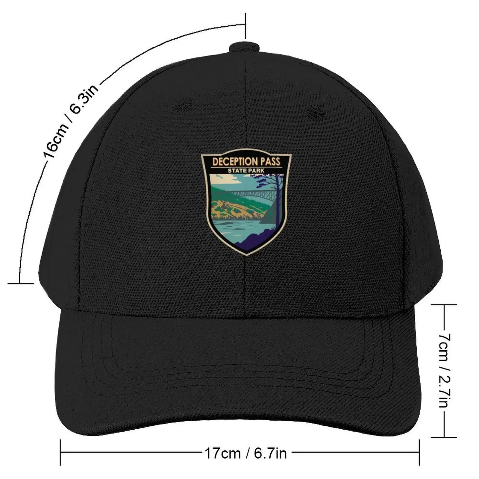 Deception Pass State Park Bridge Washington Badge Baseball Cap Big Size Hat Trucker Hat Designer Man Women's