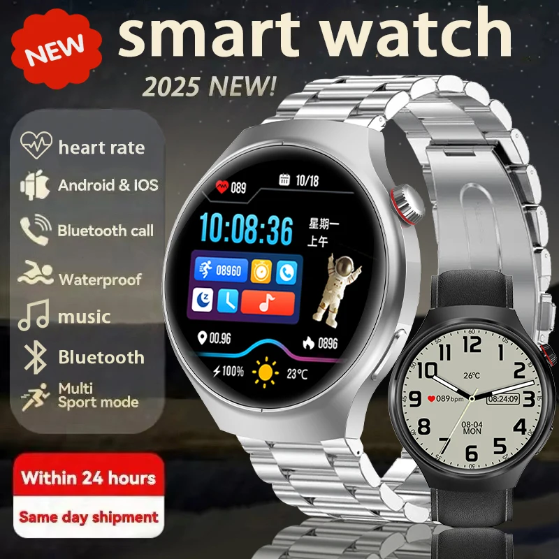 

Новые мужские умные часы с вызовом, 1,46-дюймовый IPS HD-экран, разрешение 360*360, аккумулятор 260 мАч, универсальные умные часы для Android iOS