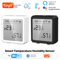 Tuya Zigbee3.0 Temperature and Humidity Sensor with Backlight, Thermometer, Hygrometer, Monitoring for Alexa, Google Home, WiFi