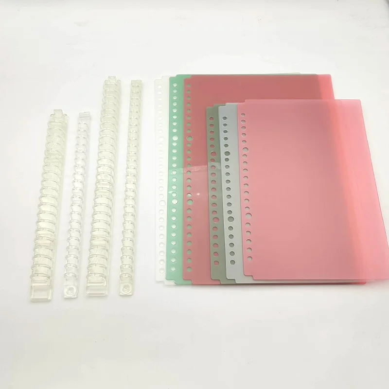 A5 B5 Crystal Plastic Binder 20/26 Hole Notebook Clip Loose-leaf Binder Rings Budget Diary Separator Cover Binding Stationery