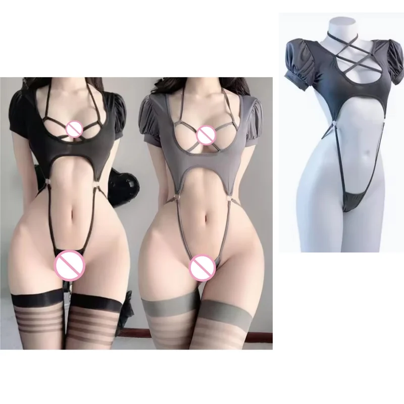 

Комплект нижнего белья Сексуальный комплект для горячих женщин Горячий сексуальный боди Женский кружевной полый бюстгальтер Комплекты с глубоким V-образным вырезом Холтер Babydoll Платье Эротическое нижнее белье