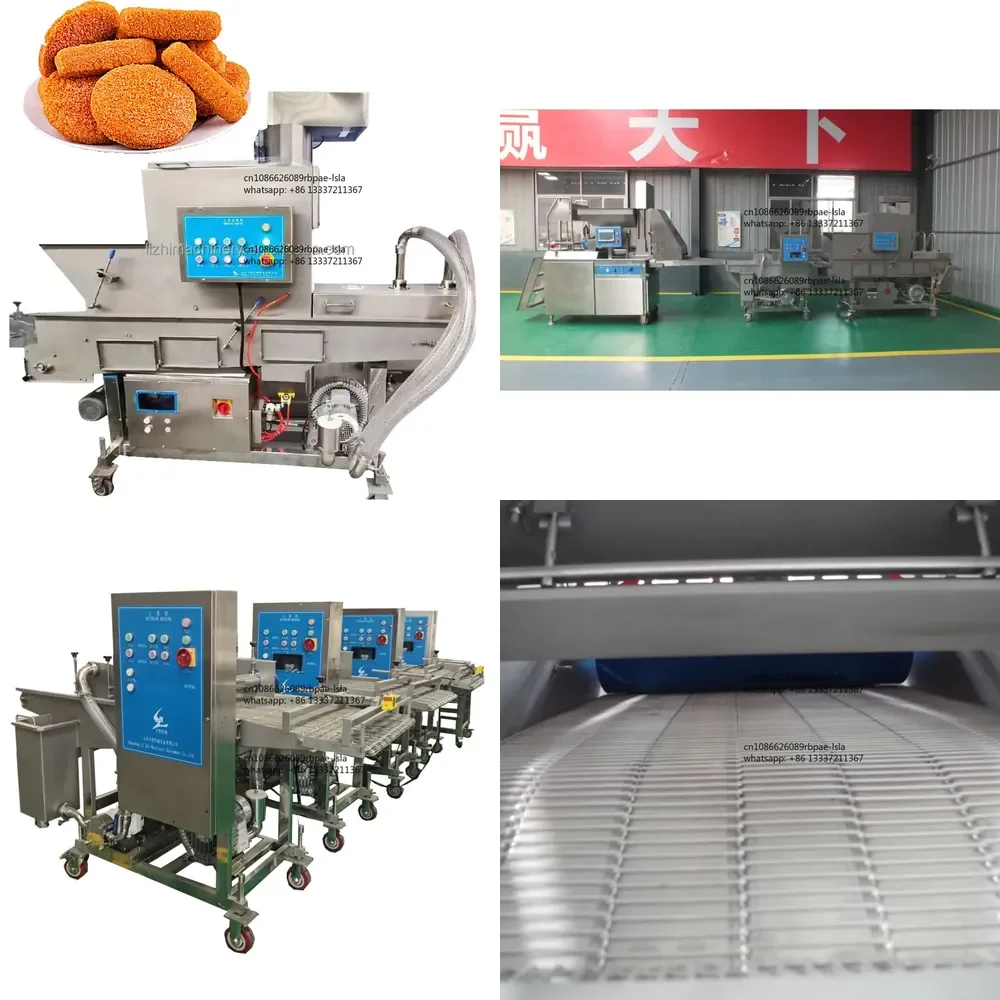 Direct Factory's New Stainless Steel Large Capacity Spring Roll Breading/Battering Table Machine for Snack Preparation China