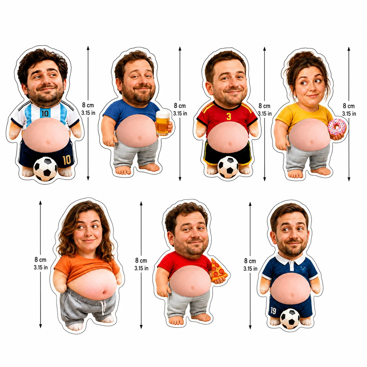 Customized Magnetic Refrigerator Magnets with Football Stadium Designs, Suitable for Decorating Backpacks, Support Customization of Personal Portraits, Can Be Used in Various Settings, and Can Also Be Used as Quirky Gifts for Friends