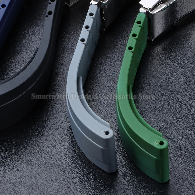 20mm TPU Silicone Strap for Rolex for Submariner for Daytona Rubber WristBand Waterproof Bracelet Metal Folding Buckle Accessory