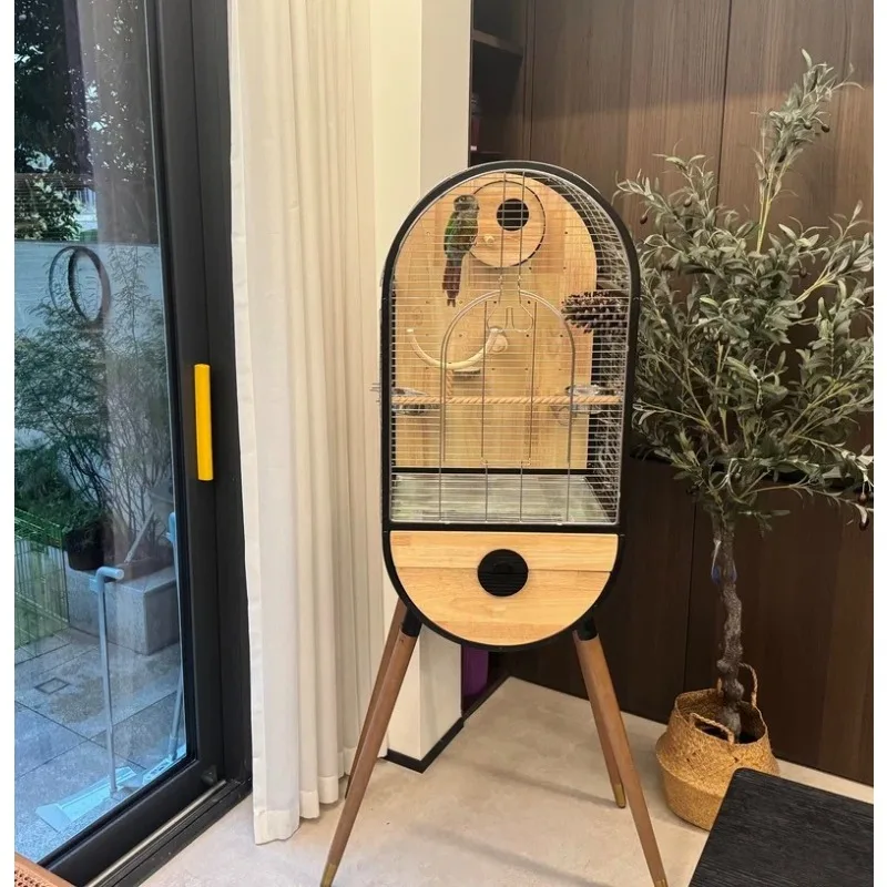 Luxury Bird Cage Mansion, Stainless Steel & Solid Wood Design | Premium Commercial Avian Equipment for Animal Care & Breeding