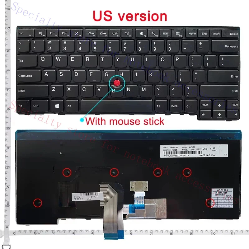 US English NEW Laptop Keyboard For Lenovo IBM Thinkpad E431 E440  L440 L450 L460 L470 T431S T440 T440P T440S T450 T450S T460