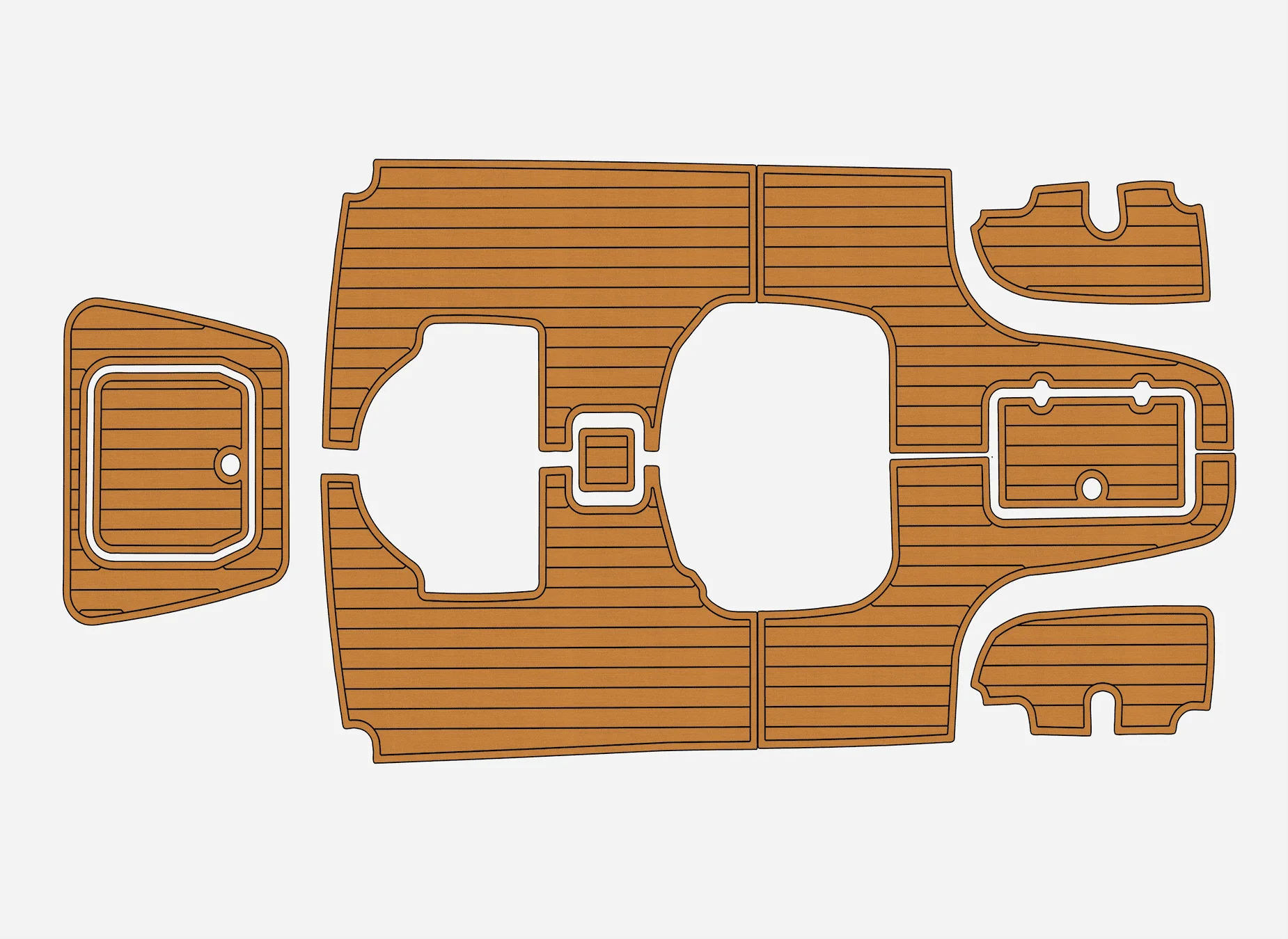 

2018 Contender 25 Bay 1/4" 6mm EVA foam Non-Slip PVC Teak Decking marine Mat aqua gatorstep carpet Marine Floor