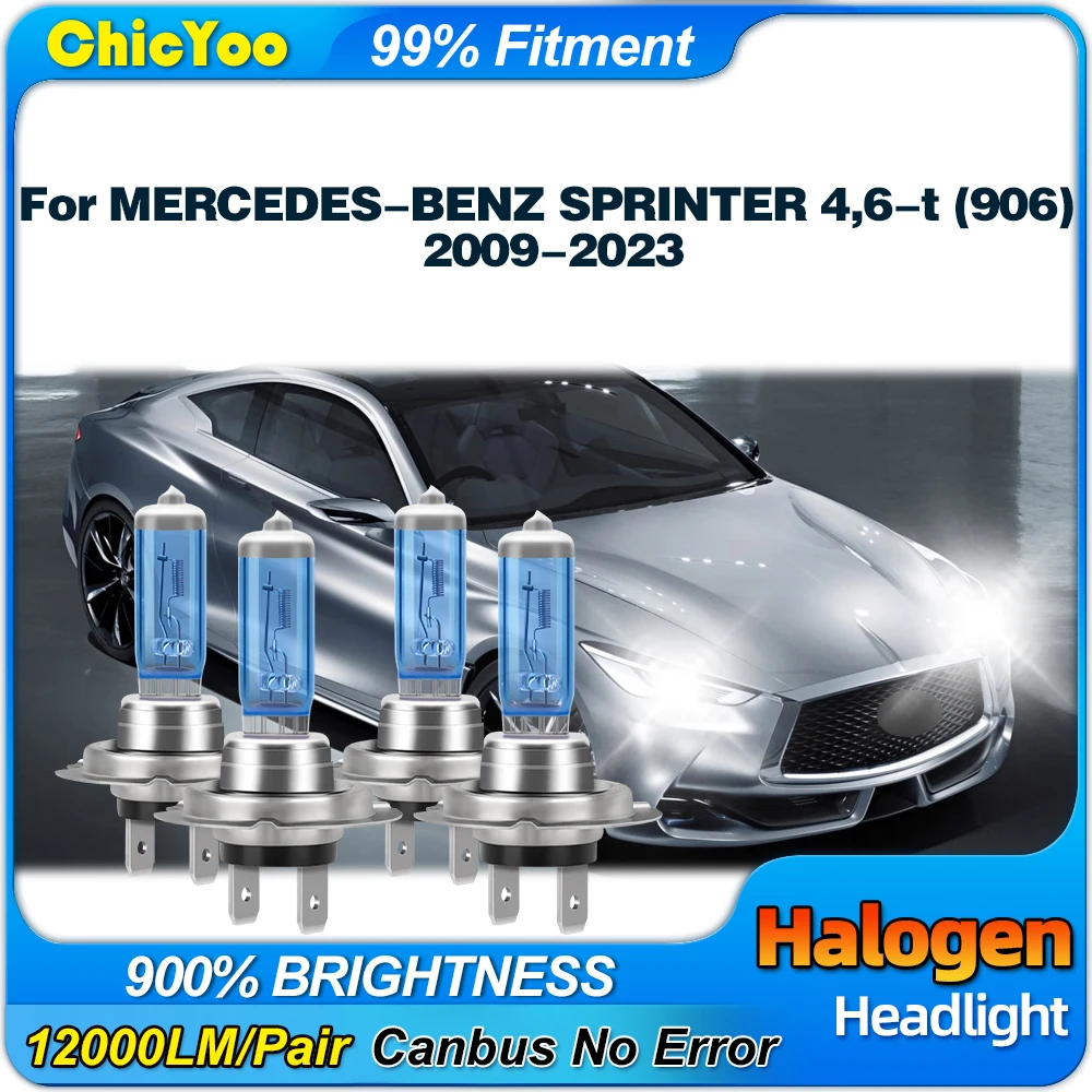 

200W Car Halogen Xenon Lights Bulbs 24000LM High Low Beam Auto Headlight 12V For MERCEDES-BENZ SPRINTER 4,6-t (906) 2009-2023