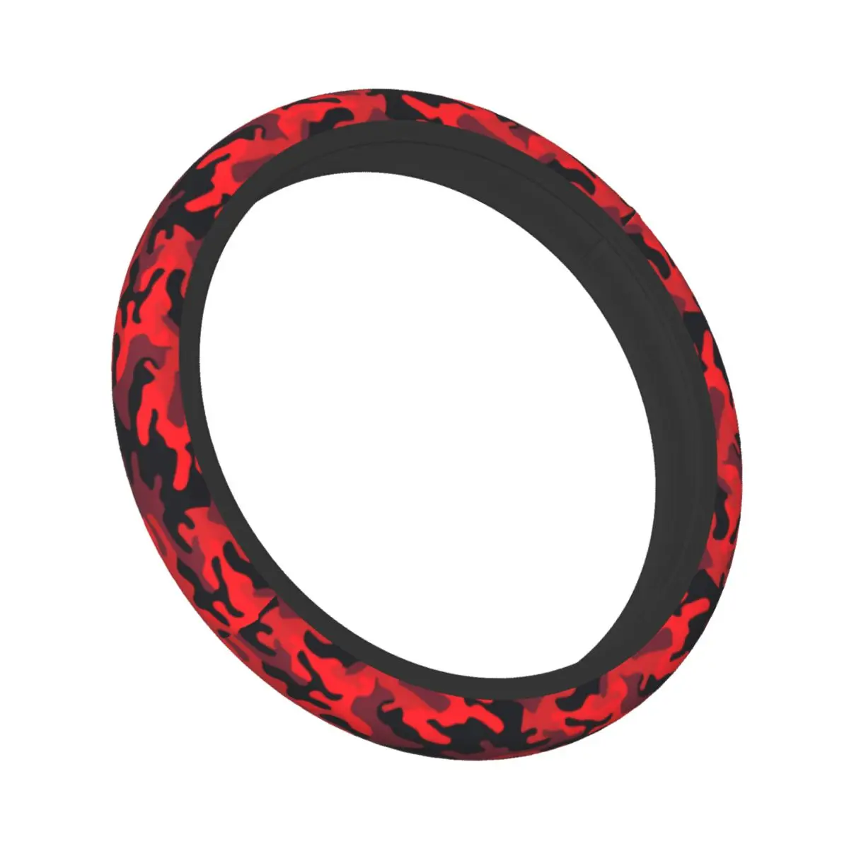 Military Red Camouflage Car Steering Wheel Cover 38cm Non-slip Camo Texture Suitable Car-styling Car Accessories - view 6