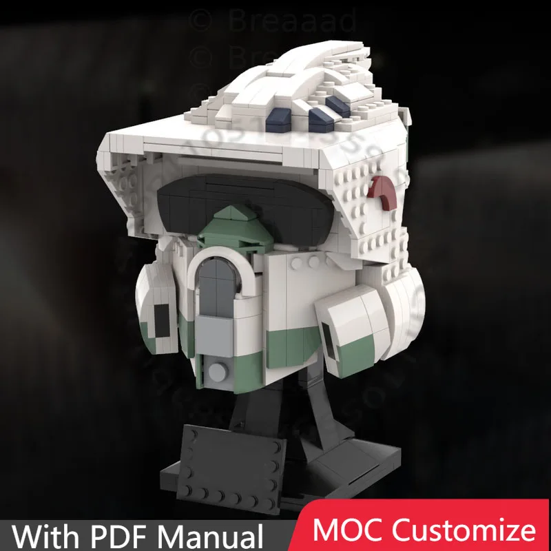 

Набор для сборки шлема ARF Trooper MOC, 646 деталей, модульный конструктор, креативный дизайн, развивающая игрушка DIY, подарок на день рождения