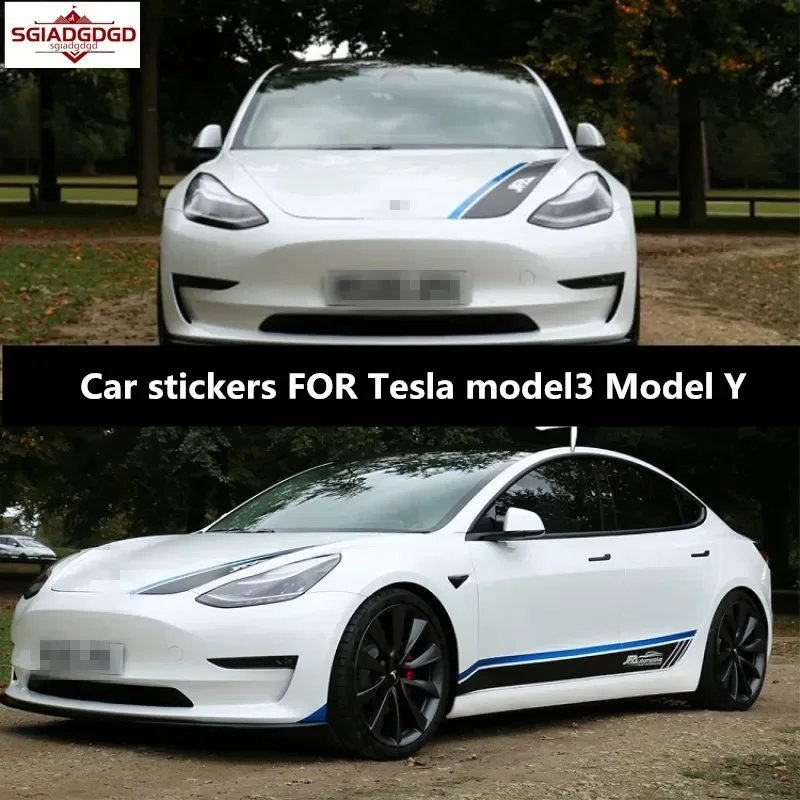 

Car stickers FOR Tesla model3 Model Y body appearance personality sports professional decorative decals film