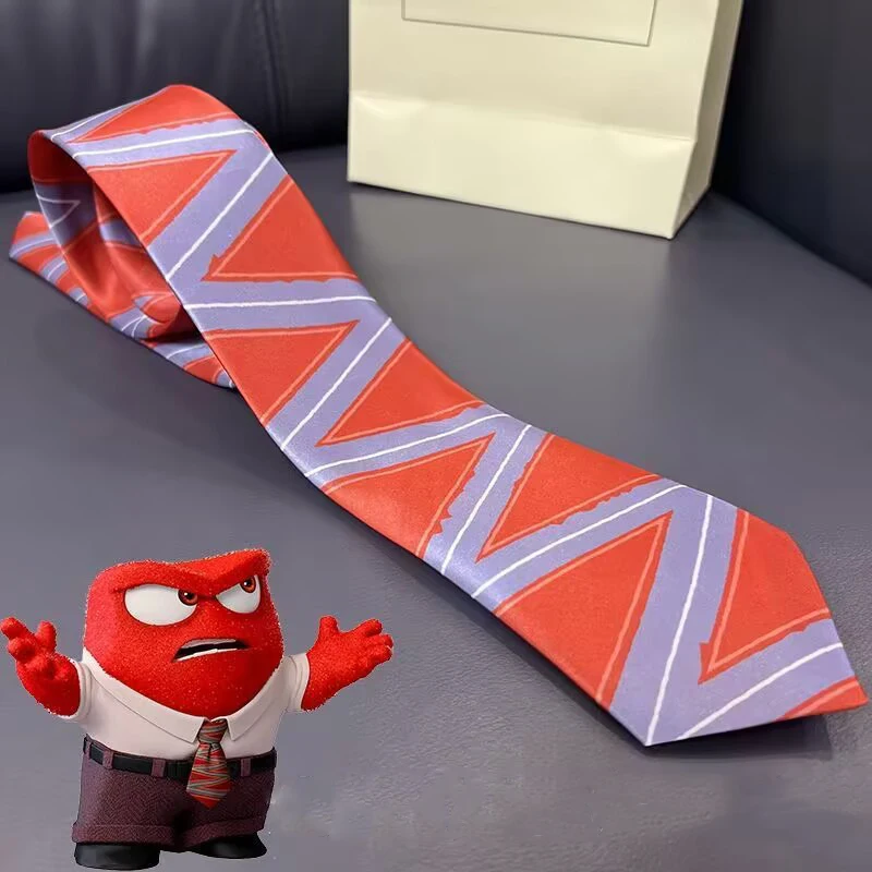 الفيلم داخل تأثيري خارج 2 تأثيري الدعائم الغضب تأثيري رابطة عنق لعب الأدوار الأحمر المطبوعة ربطات العنق Cravat زي الملحقات