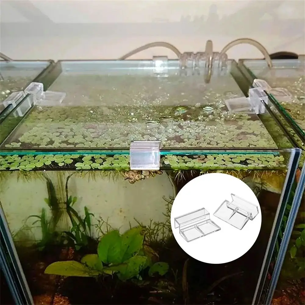 10Pcs New Width 5/6/8/10/12mm Fish Tank Bracket Transparent Acrylic Glass Lid Clip Support Holders Clip Aquarium Accessories