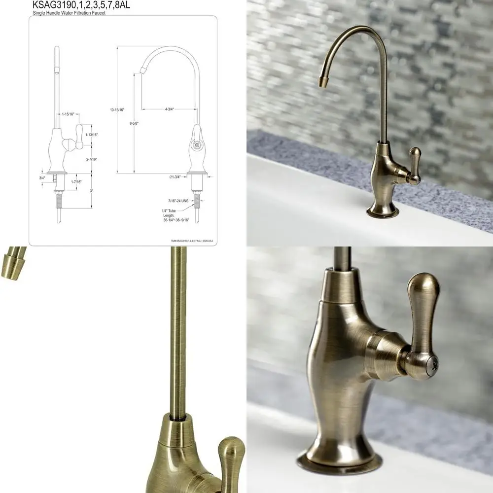 

Antique Brass KSAG3193AL RO System Filtration Air Gap Faucet Restoration