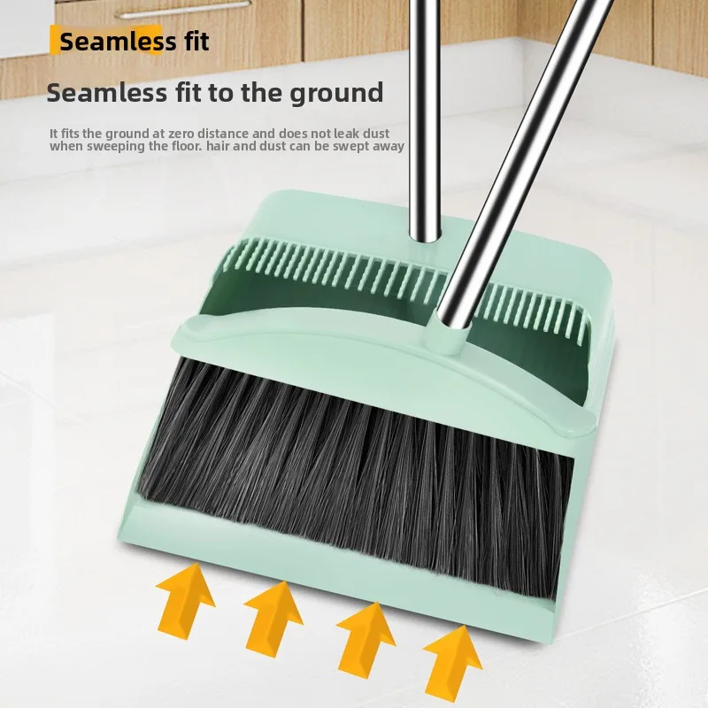 

Бытовой утолщенный набор совок для метлы, набор из двух частей, волшебная метла, набор из трех предметов, швабра для чистки пола, принадлежности для чистки пола