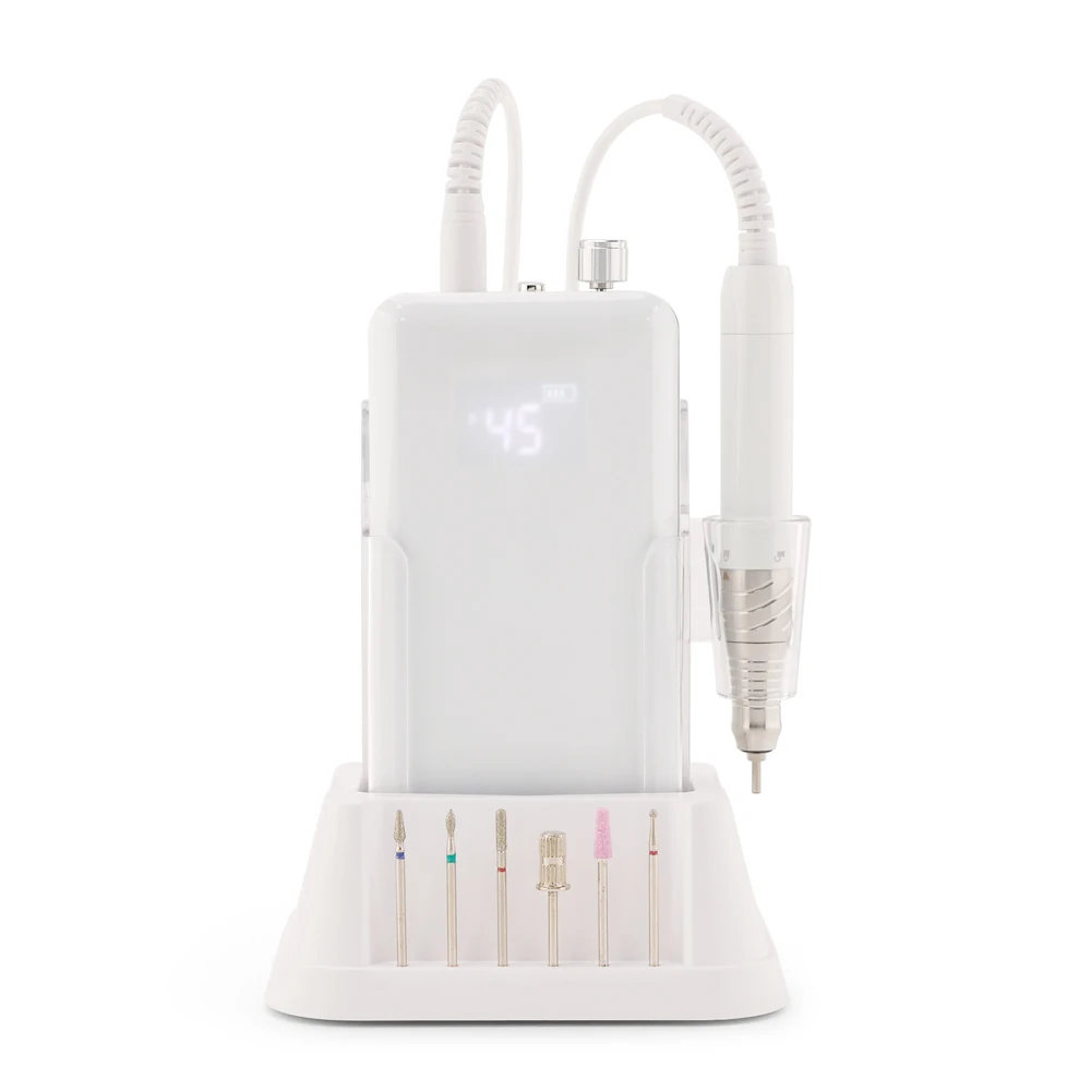 Wireless Portable Nail Drill 45000rpm Brushless Electric Nail File Full Screen Design Waterproof Handle Latest 2026 Model