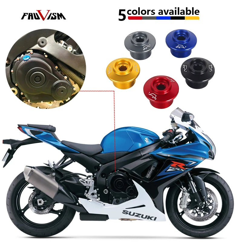 

For Suzuki GSX-R600 GSX-R750 GSX-R1000 GSX-R1000/R motorcycle modified CNC oil filler cap M20*1.5 bolt engine oil cap filler cap