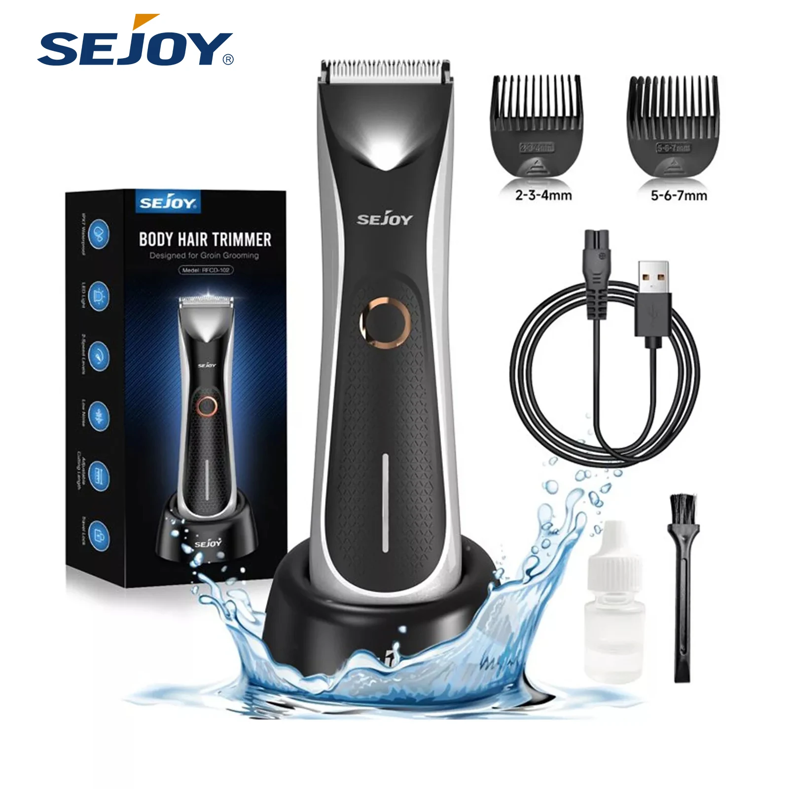 Sejoy Body Hair Trimmer for Men  Pubic Hair Trimmer Ball Shaver Hair Cutting Machine