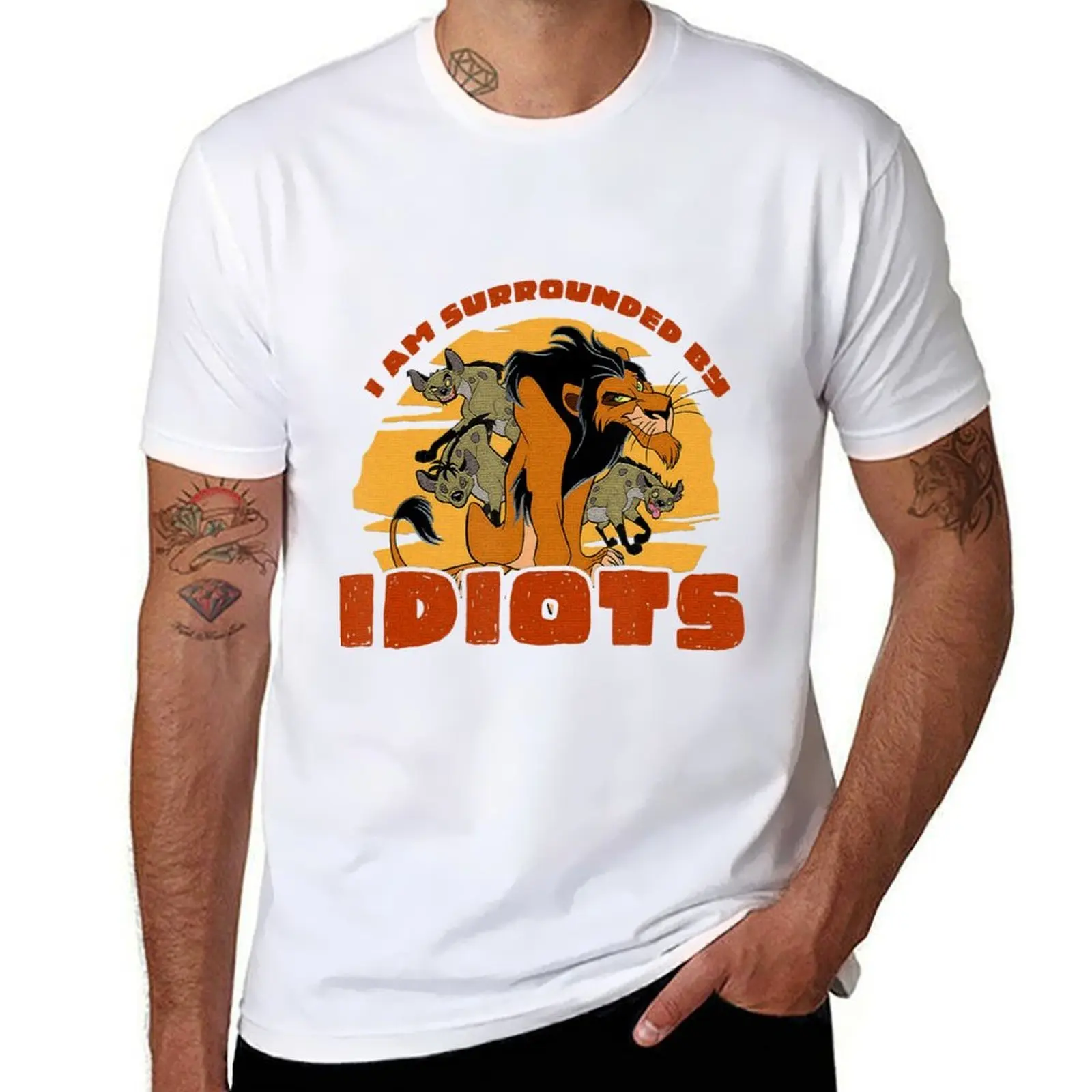 

Surrounded By Idiots Lion Prince Sce T-Shirt man t shirts cotton cotton t shirt pack T-Shirt