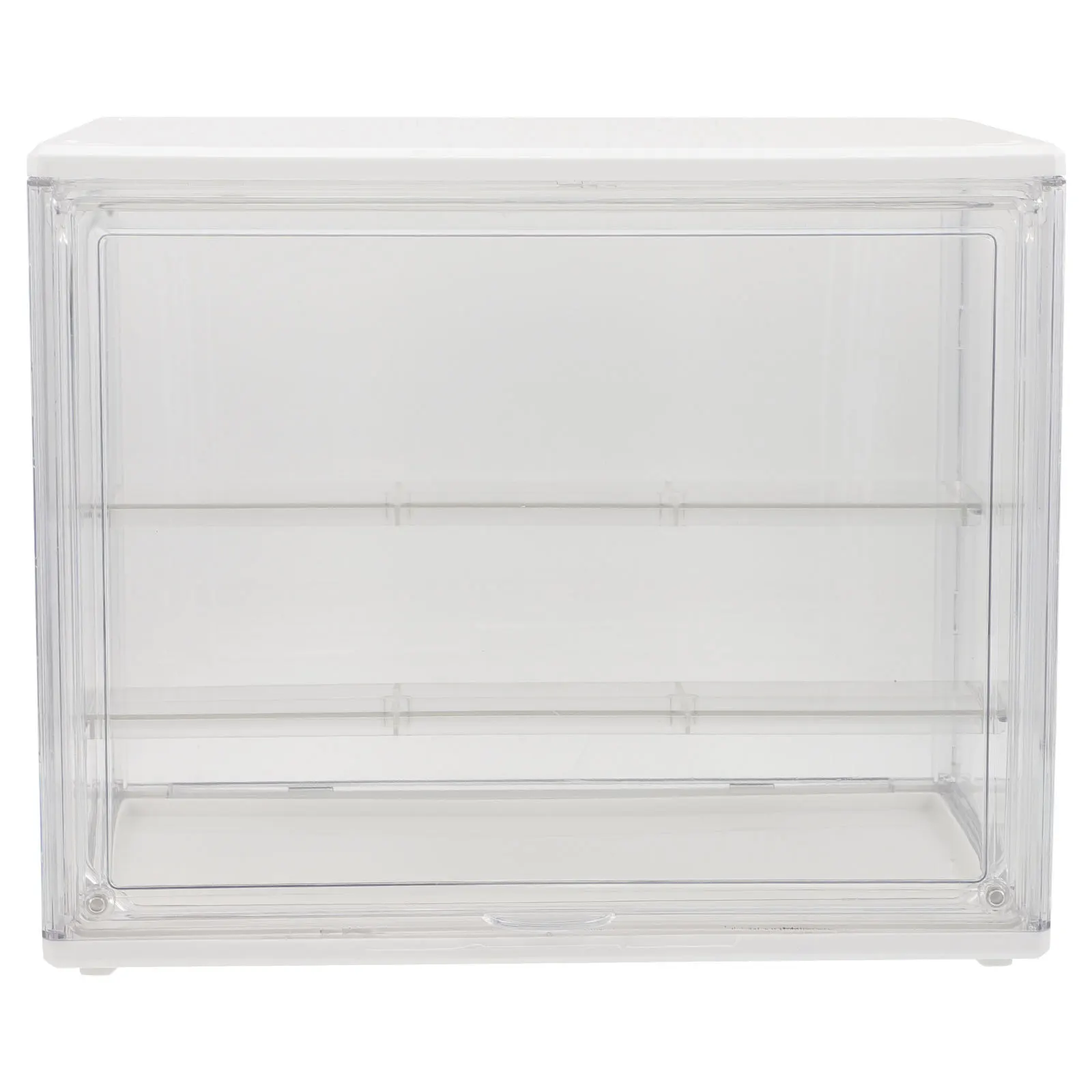 Transparent Acrylic Book Case Removable Stair Protective Clear Storage Box for Large Capacity Makeup Organizer
