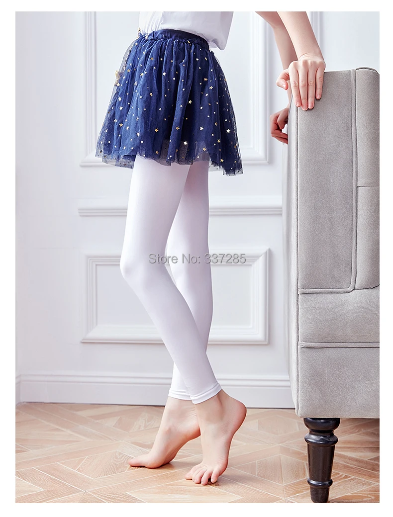 Jungen Mädchen Neun-Punkt-Ballett-Tanzleggings Baby Wadenlange Hosen Knöchellange Atmungsaktive Kinderhosen Prinzessinnen-Strumpfhosen – Detail 3
