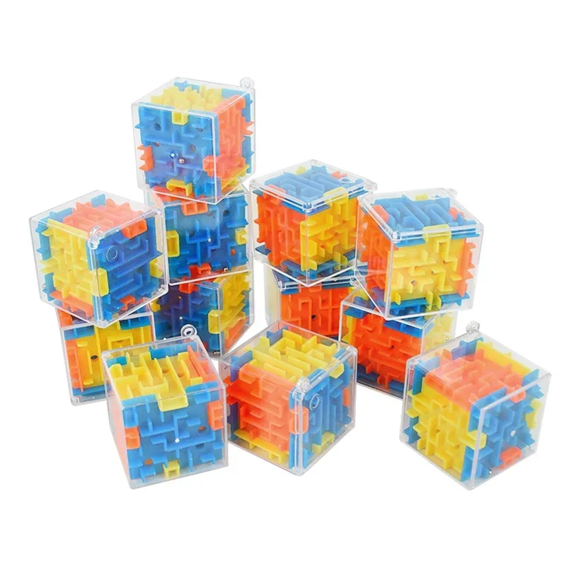 Labyrinthe de perles roulantes cube 3D, jouets pour enfants, sac de faveurs de fête d'anniversaire, Noël, cadeaux d'invité de mariage, 1-10 pièces