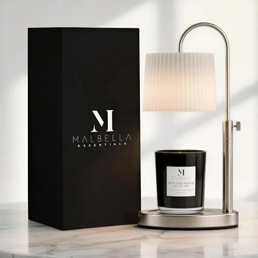 

Dimmable Glass Candle Warmer Lamp with Timer - Adjustable Height Candle Lamp Warmer with Timer 8H/4H/2H - Wax Melter - Ideal Gi