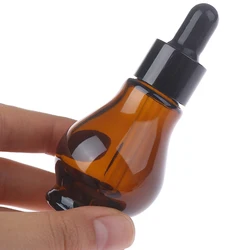 10/20/30/ml Amber Glass Dropper Bottle Essential Oil Perfume Pipette Bottles Refillable Empty Container Travel Accessories