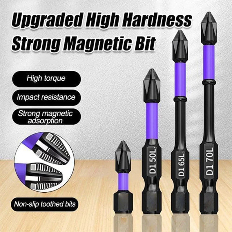 Screwdriver Bits Set Anti-Shock Non-Slip Bit, Super Strong Magnetic Drill Bits, (1 Set)