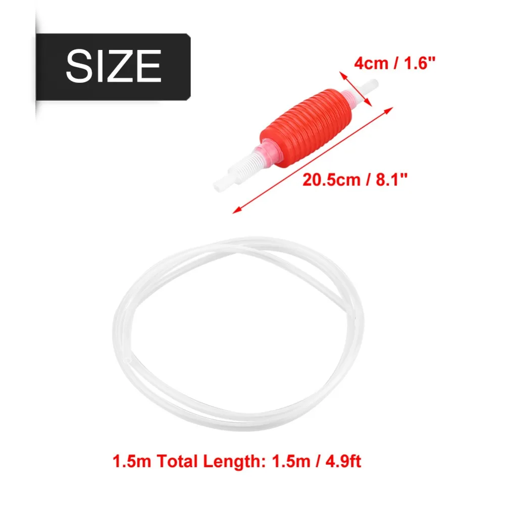 Manual Operation Manual Fuel Transfer Pump Hand Squeeze Universal Oil Suction Pipe Extended Hose Liquid Transfer Pump