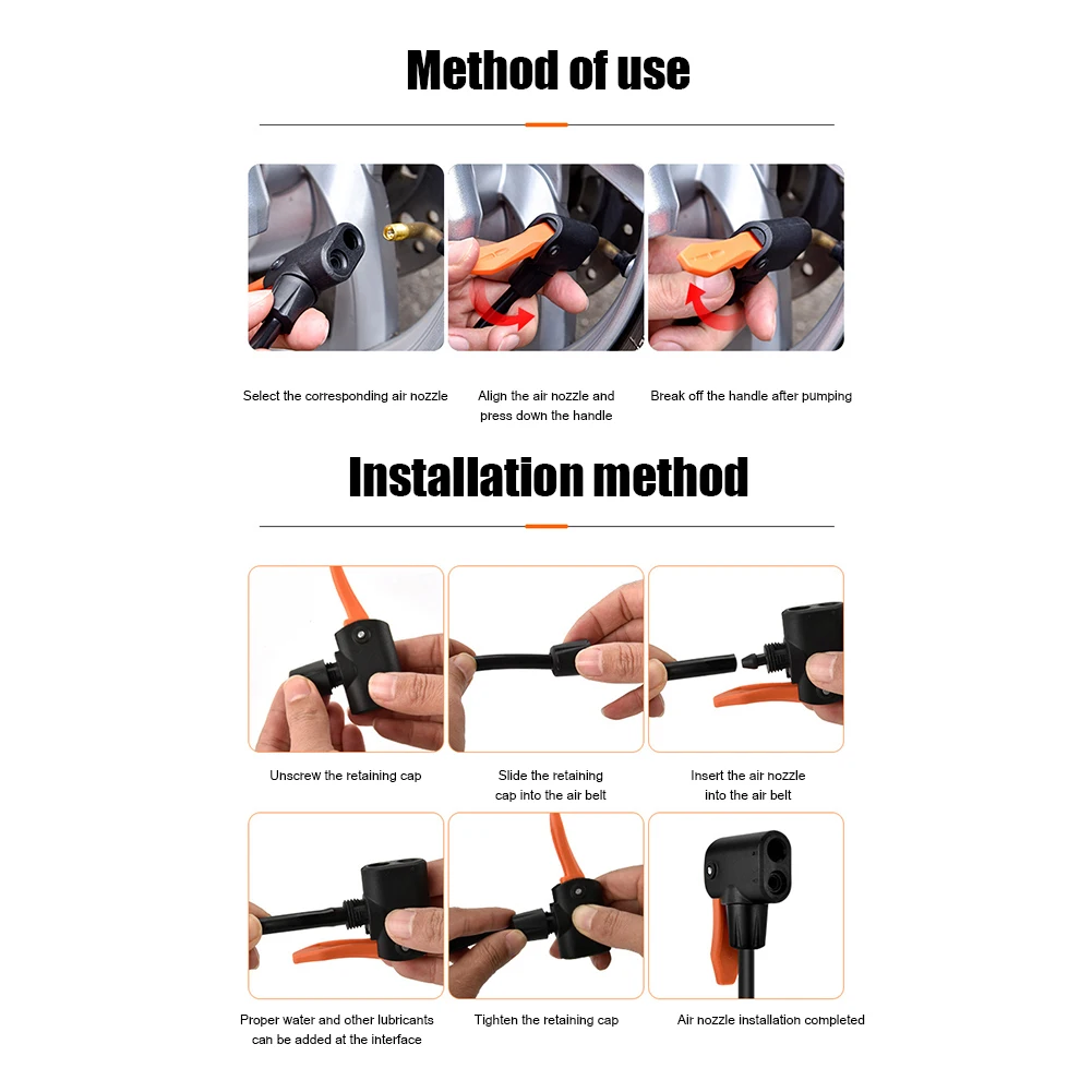 Adaptor Nosel Pompa Sepeda Pengganti untuk Konverter Katup Dunlop Schrader Presta untuk Perlengkapan Berkemah Luar Ruangan