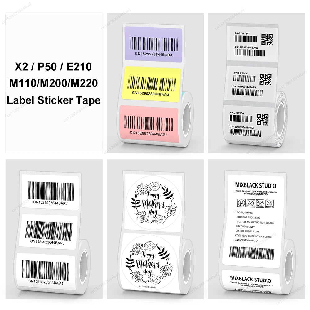

X2 термонаклейка для этикеток, клейкая бумажная лента для этикеток 40*30 мм 50*30 мм для принтера этикеток Phomemo M110 M220 M200 Marklife P50 E210