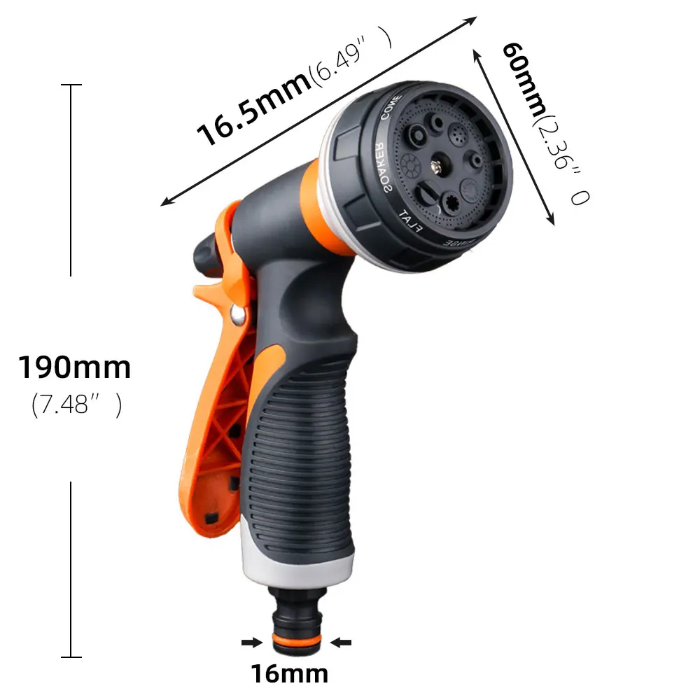 8 funkcja pistolety na wodę myjnia bezdotykowa wysokociśnieniowy regulowany wąż ogrodowy szybkie złącze do podlewania trawnika narzędzie do mycia