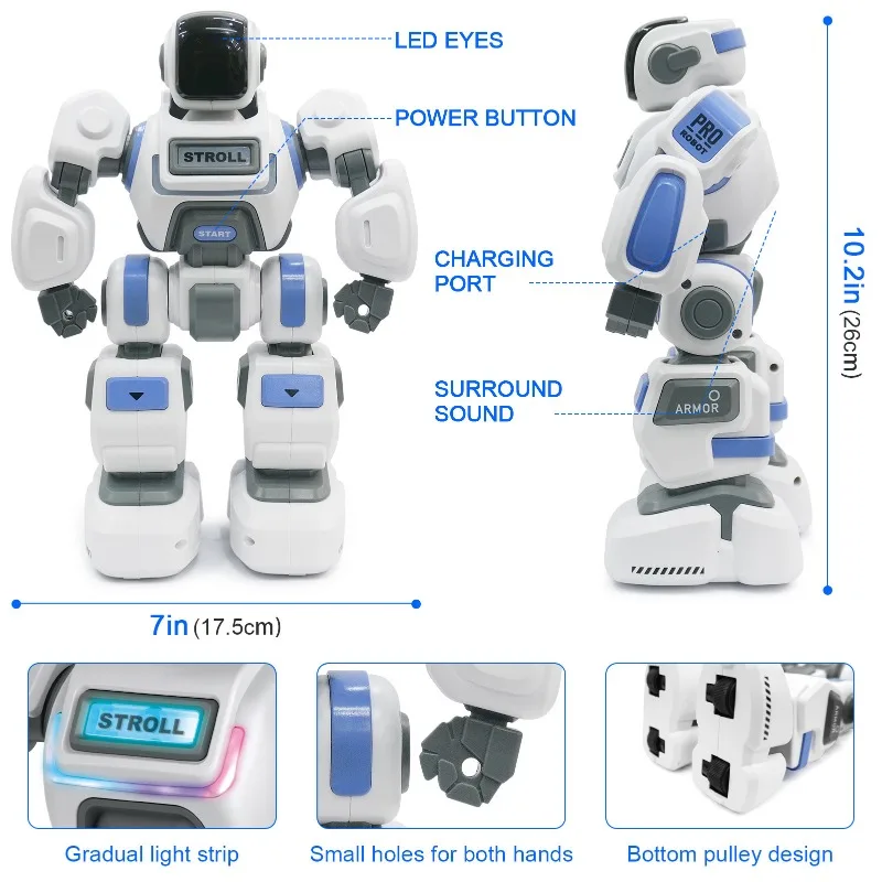 أشياء رائعة هدية مضحكة-Kawaii 18 سنتيمتر روبوت Rc ذكي الكلب ، لعبة الرقص ، روبوت الاتصال الداخلي للبرمجة ، ألعاب للأطفال ، ألعاب إلكترونية