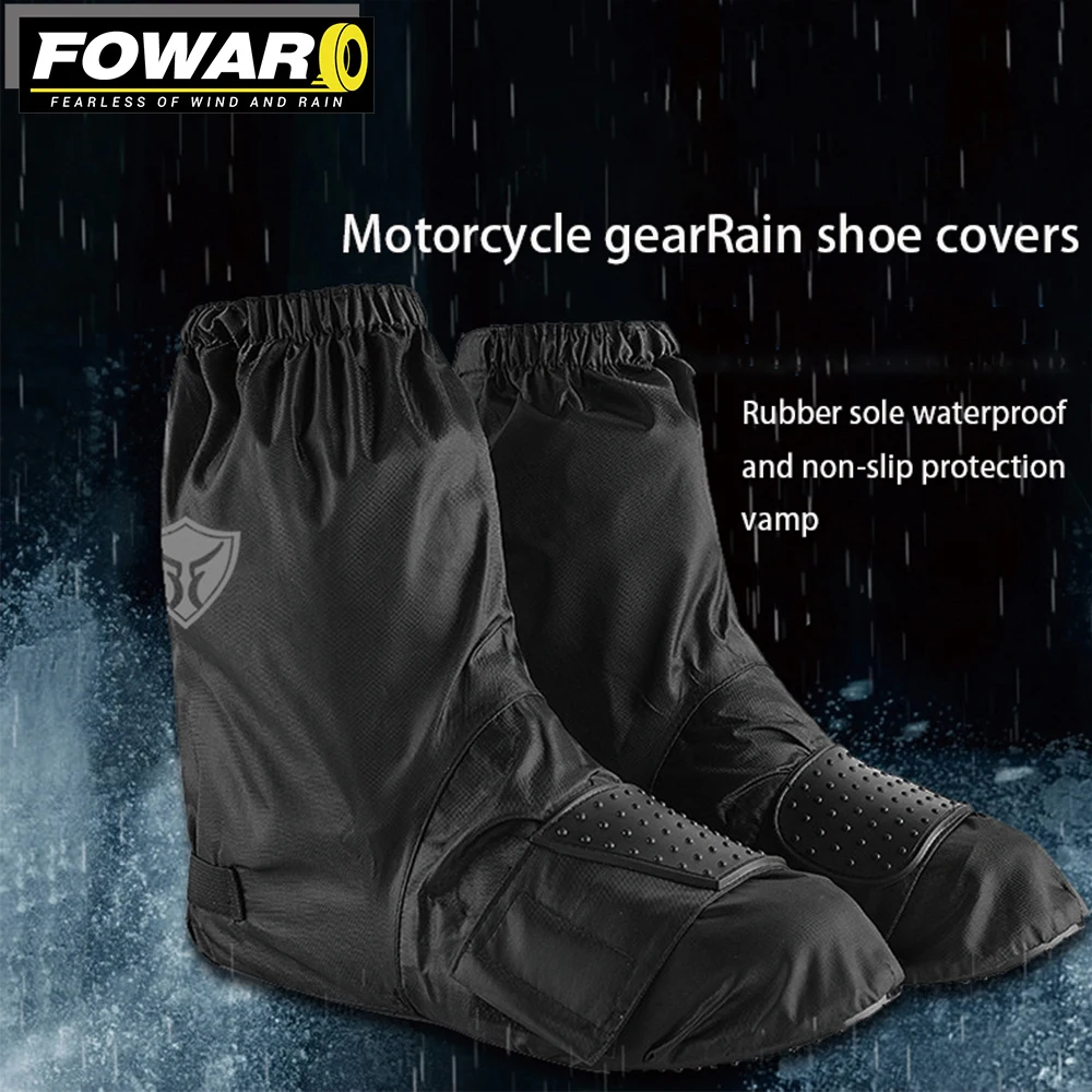 

Motorcycle Rain Boots High Tube Waterproof Reflective Non-Slip Footwear Motorbike Cycling Bike Reusable Protection Accessories