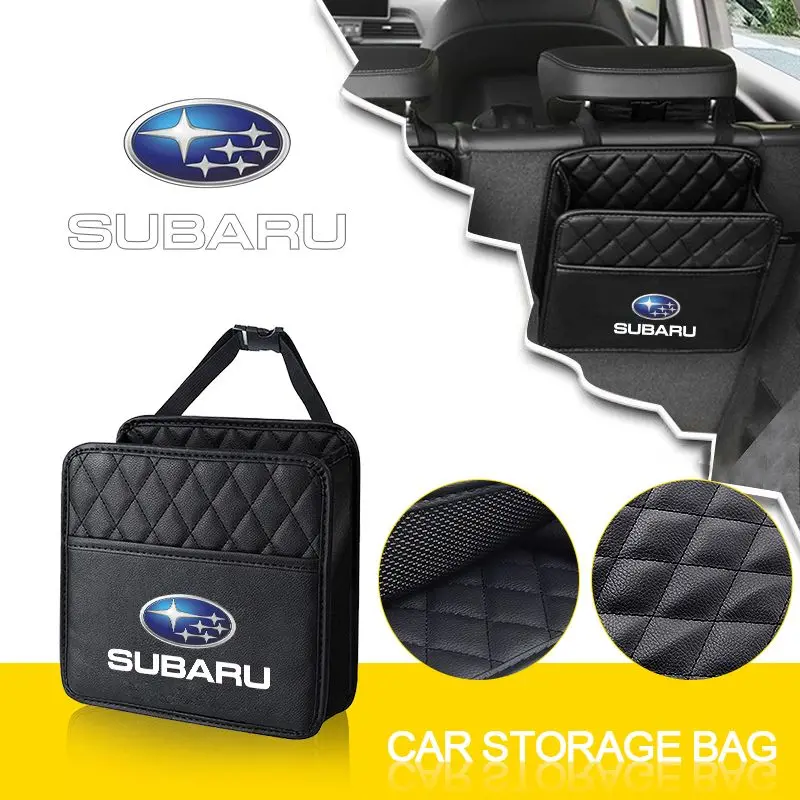 

1Pc Car Seat Storage Bag Leather Storage Bag for Subaru Legacy Forester XV Outback WRX Tribeca BRZ Exiga Car Styling Accessories