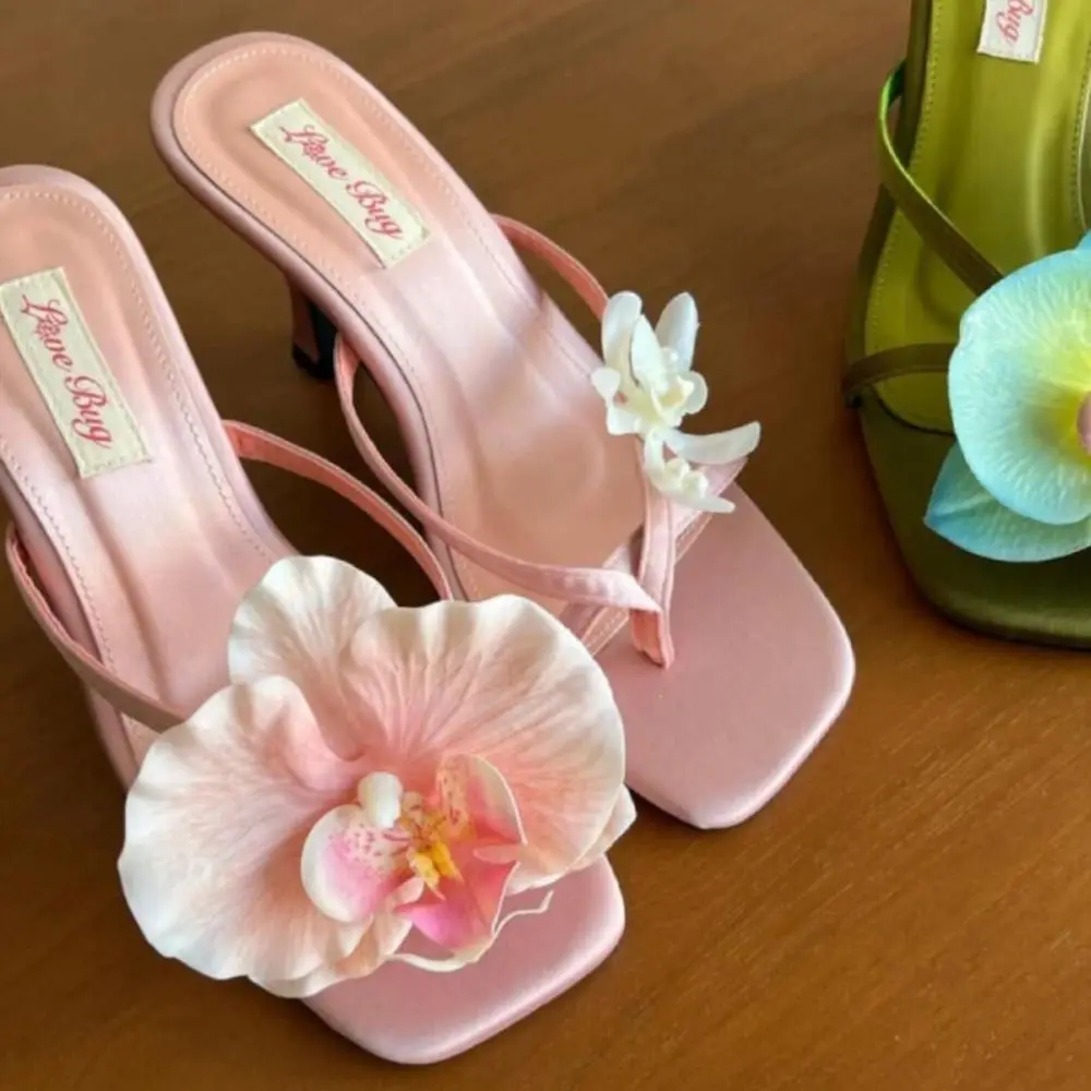 

Sandals Decorations Flower Shoe Accessories Removable DIY Shoe Buckle Butterfly Orchid Shoes Charms Clogs Buckle Vacation Style