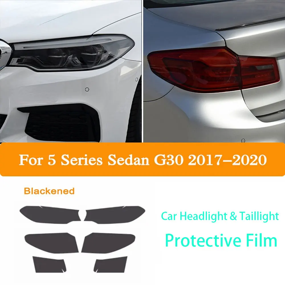 

PPF для BMW 5 серии G30 M5 F90 2017-2020, оттенок фар автомобиля, черная защитная пленка, задний фонарь, прозрачная наклейка из ТПУ, аксессуары