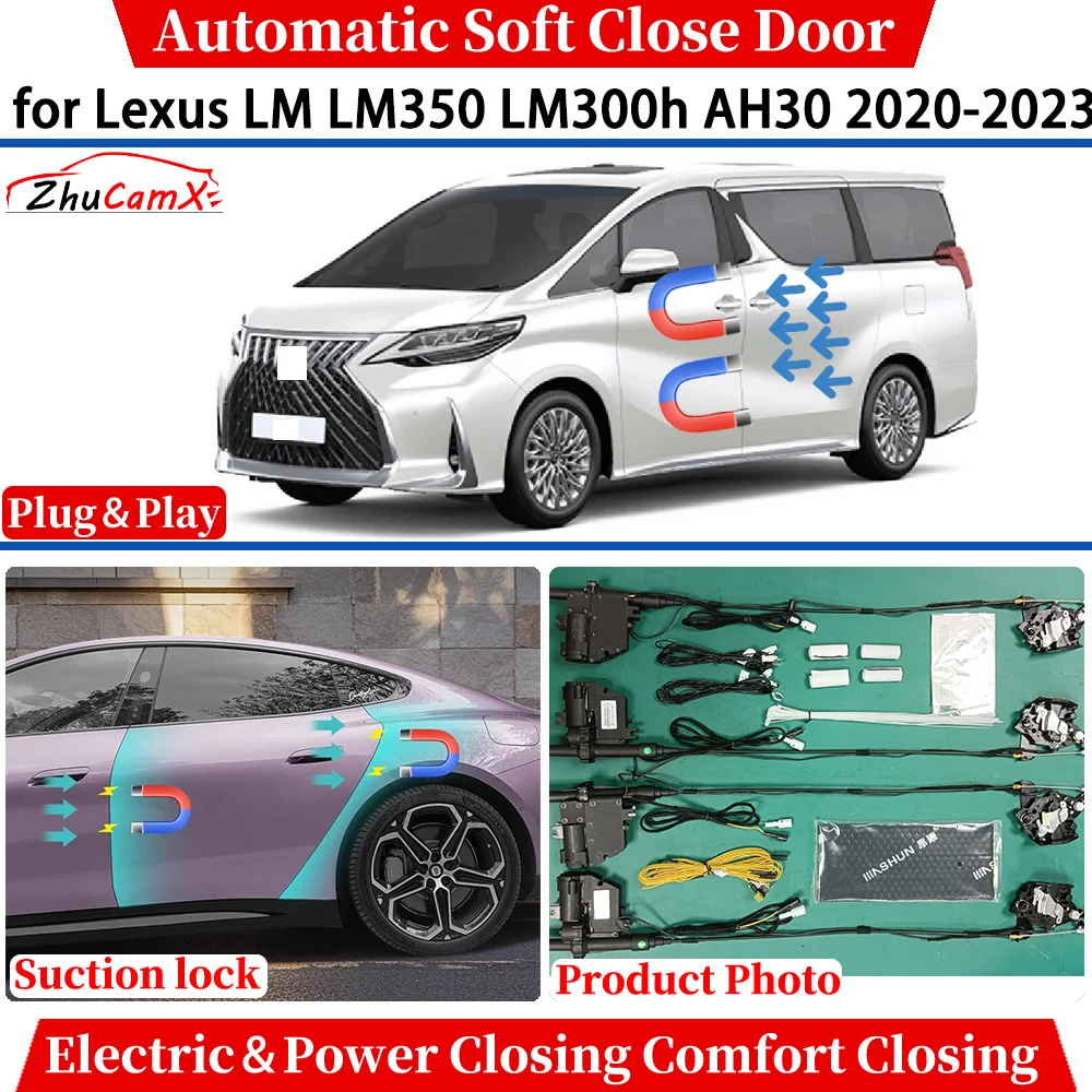 for Lexus LM LM350 LM300h AH30 2020-2023 Car Automatic Soft Close Door Electric Power Comfort Closing Suction lock Quiet System