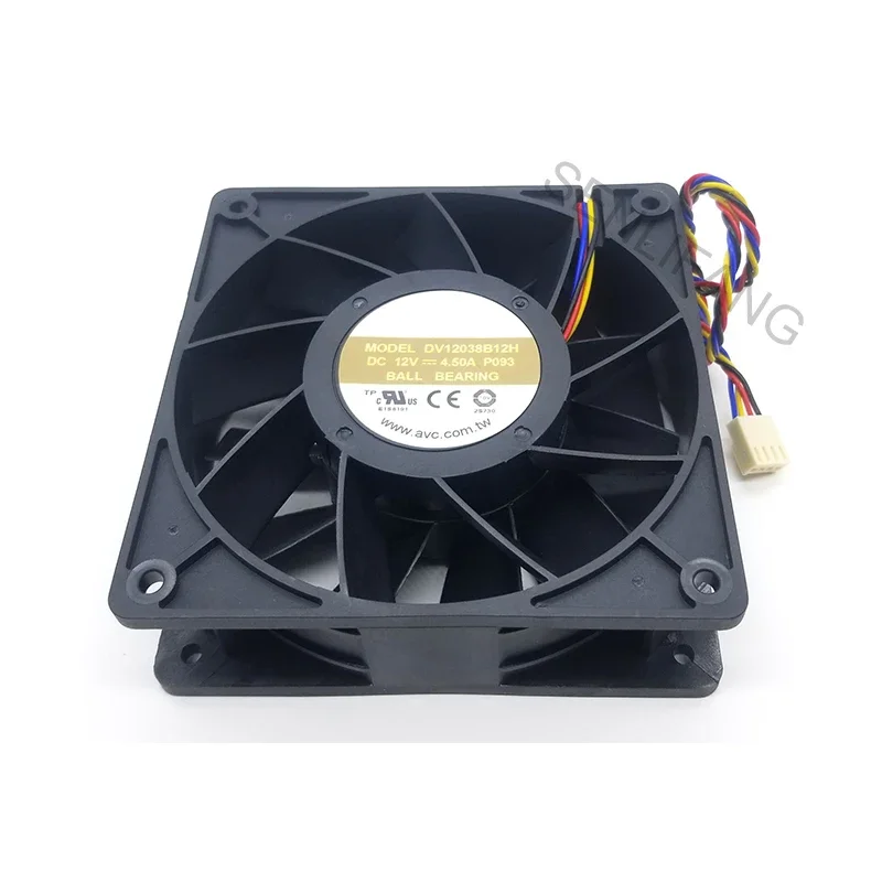 FOR DV12038B12H Double Ball Bearing Super Violence Booster Cooling Fan DC 12V 4.5A 5200RPM 12038 12CM 120*120*38mm 4 Wires