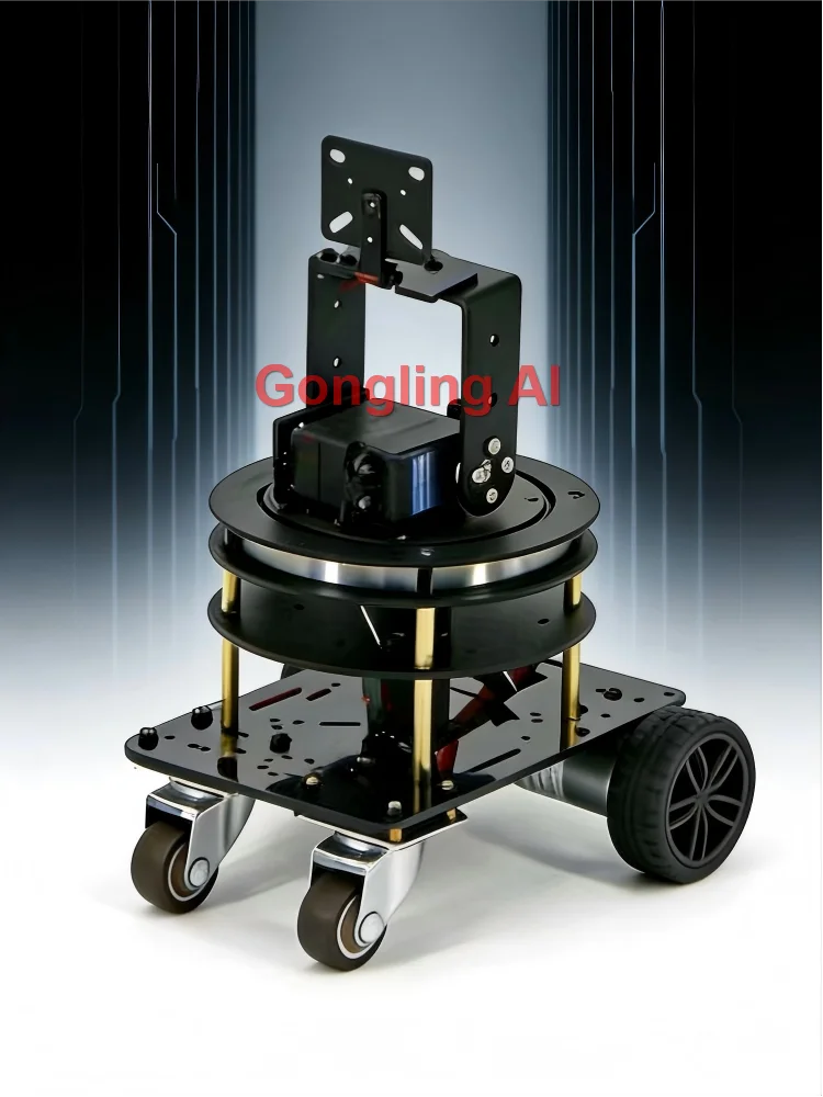 Kit fai da te per auto robot programmabile con motore encoder 310, ruota girevole in gomma, gimbal rotante a 2 DOF, per tutti i tipi di telaio auto 2WD, 3WD, 4WD