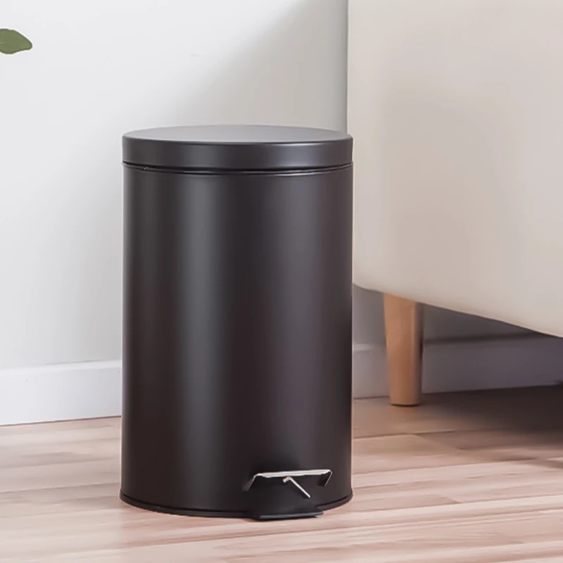 3L Garbage Can Trash Bin with Foot Pedal Quiet Closing Lid Waste Bin for Household and Office Desks