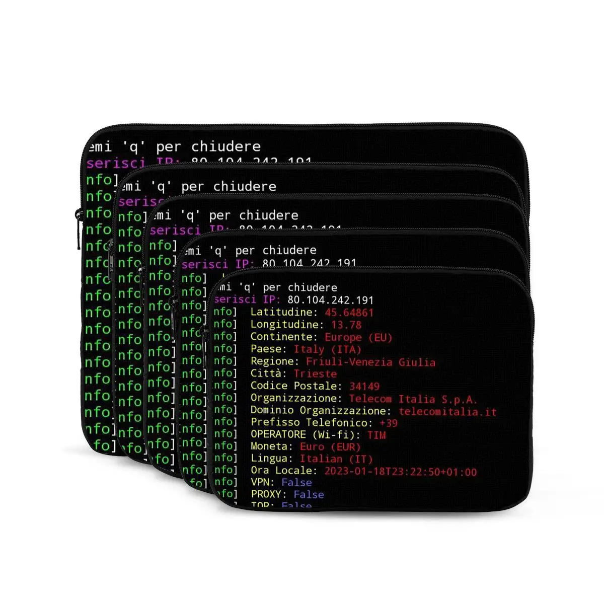 Hacker Code Binary Code Geek Science Computer Notebook Laptop Bag  Notebook Sleeve Cover Bag Tablet Shockproof Case Bag