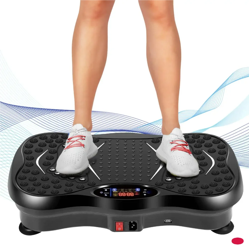 Vibration Plate Machine, 99 Speed Levels & Bluetooth Speaker,with Resistance Bands Body Training Fat Burning Weight Loss&Shaping