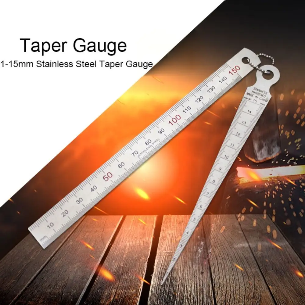

High Precision Taper Gauge Hole Inspection Durable Gap Gauge Accurate Support Inch and Metric System Depth Ruler Measuring Tool