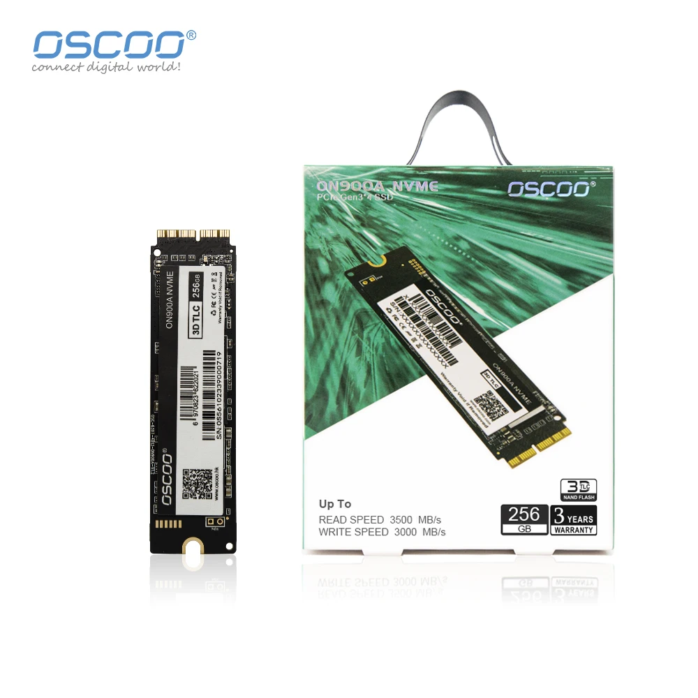 OSCOO-Disque dur SSD NVMe, pour Apple Macbook Air A1465, A1466, A1398, A1419, A1418, PCIe 2013, 2015, 2017, 3.0